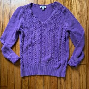 Ann Taylor Lavender V-Neck Sweater